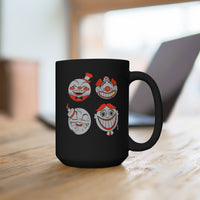 Four Faces Black Mug 15oz