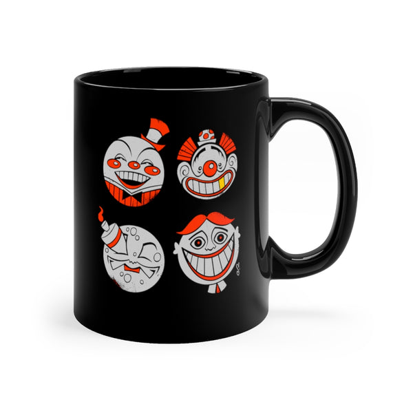 Four Faces Black mug 11oz